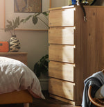 Home Jenson 5 Drawer Chest - New Oak Effect | Wooden storage chest with 5 drawer