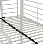 Mason Single Bunk Bed For Kids / Adults / Teenager - White x2 Memory Mattress