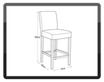 Winslow Faux Leather Bar Stool - Grey