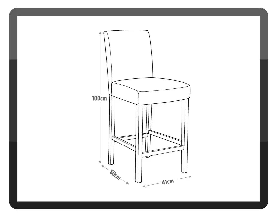 Winslow Faux Leather Bar Stool - Grey