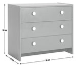 Home Seville 3 Drawer Chest Anthracite | Bedroom Furniture Storage Modern Design