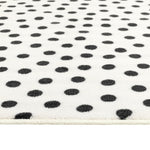 Multi Spot Black & White Cut Pile Rug - 230x160cm