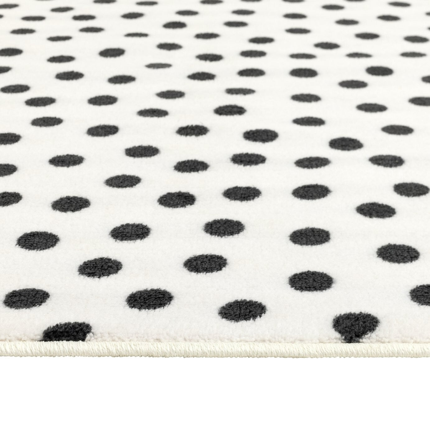 Multi Spot Black & White Cut Pile Rug - 230x160cm