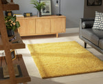 Habitat Recycled Plain Cosy Shaggy Rug - 200x290cm - Mustard