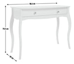 Home Amelie 1 Drawer Dressing Table - White | Stylish Makeup Station