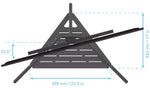 AVF TV Stand With Storage in Black - Up to 65 Inch TV Unit Tripod - 93cm Wide