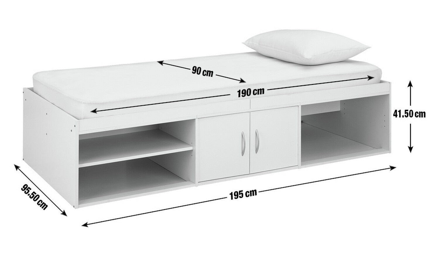 Freddie Cabin Bed Frame - Anthracite ( B Grade 34035- 34037 - 34038 )