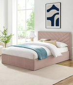 Luca Small Double End Lift Ottoman Bed - Pink (B GRADE 1060)