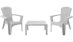 Home Baltimore 2 Seater Plastic Garden Bistro Set | Outdoor Patio Table & Chairs