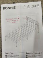 Ronnie Single Bed Frame - Duck Egg Blue (B Grade)