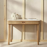 Lex Console Desk Natural | Home Office Workstation Desk Table