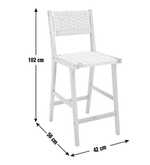 Habitat Faro Pair of Woven Oak Bar Stools - Natural