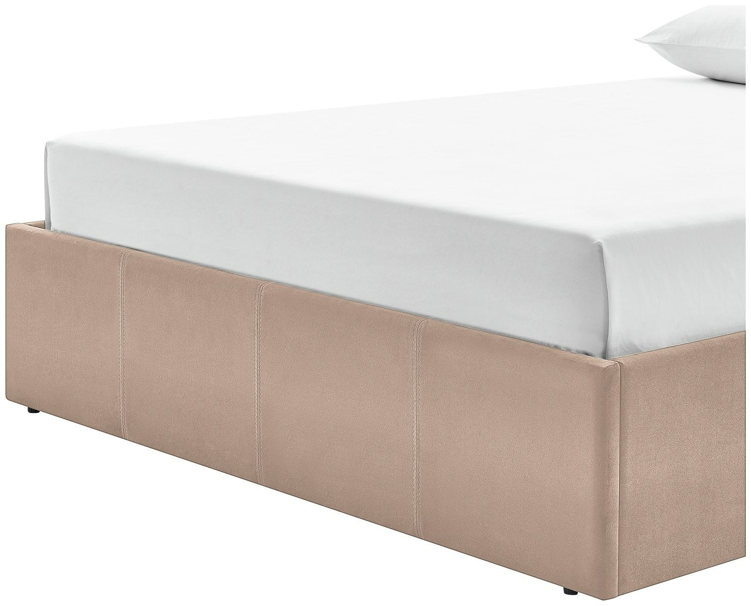 Home Luca End Lift Small Double Ottoman Bed - Latte | Storage bed small double