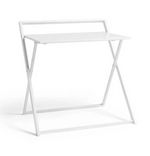 Compact Folding Office Desk White | Foldable Computer Work Table Furniture