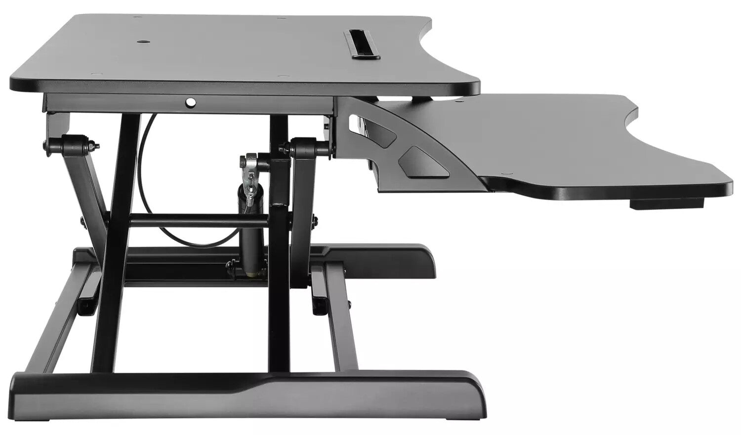 Proper AV Sit Stand Workstation 2 Tier - Black | Adjustable Standing Desk