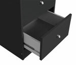 Home Malibu 3 Drawer Office Desk - Black | Study Desk with Storage Home Office