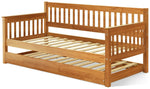 Home Aspley Trundle Day Bed - Oak Effect | Guest bed with trundle