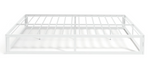 Platform Double Metal Bed Frame - White