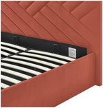 Home Luca Small Double End Lift Ottoman Bed - Orange | Space-saving ottoman bed