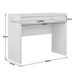 Habitat Jenson Dressing Table Desk - Grey Gloss | Grey Gloss Desk Drawer Bedroom