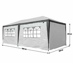 Home 3m x 6m Gazebo with Side Panels | Outdoor Garden Canopy Tent for Parties