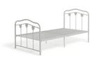 Home Hearts Single Metal Bed Frame - White | Sturdy Durable Bedframe for Bedroom