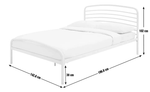 Jubilee Double Metal Bed Frame - Off White