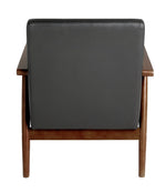 Home Watson Leather Chair - Black