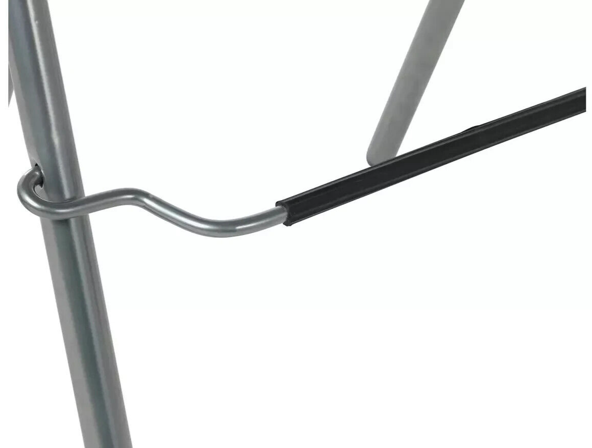 Pair of Folding Metal Bar Stools - Black & Silver