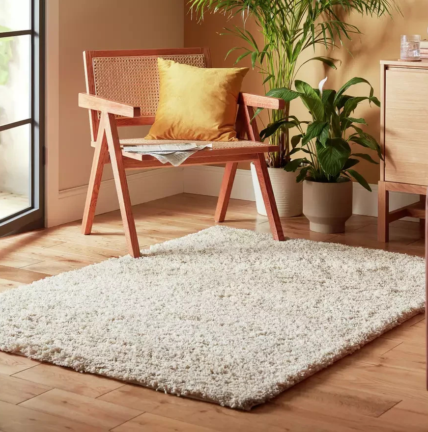 Cosy Ivory Rug 120x170cm | Modern Living Room Floor Rug Carpet