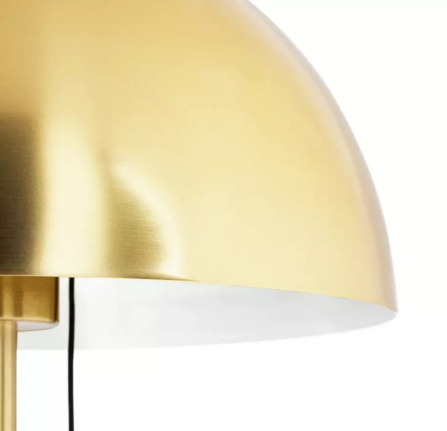 Mushroom Floor Lamp Brushed Brass | Modern Standing Floor Light Home Lighting