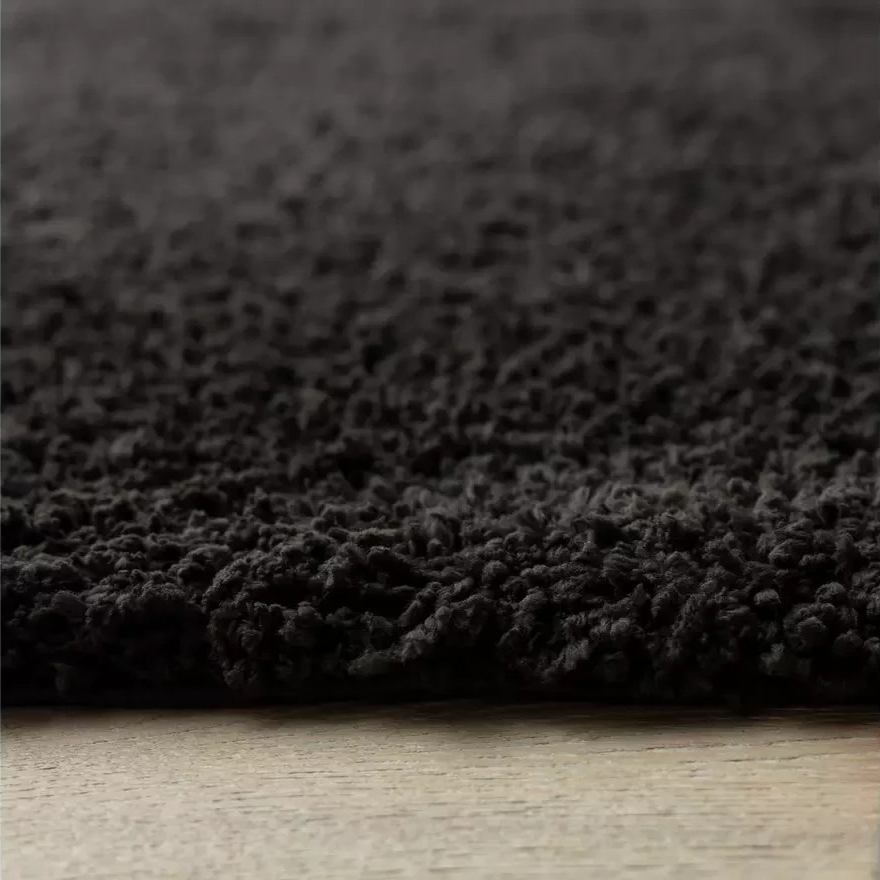 Cosy Black Rug 120x170cm | Modern Living Room Floor Rug Carpet