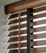 Wooden Brown 50mm Slat Venetian Blind 90cm | Window Privacy Blind Home