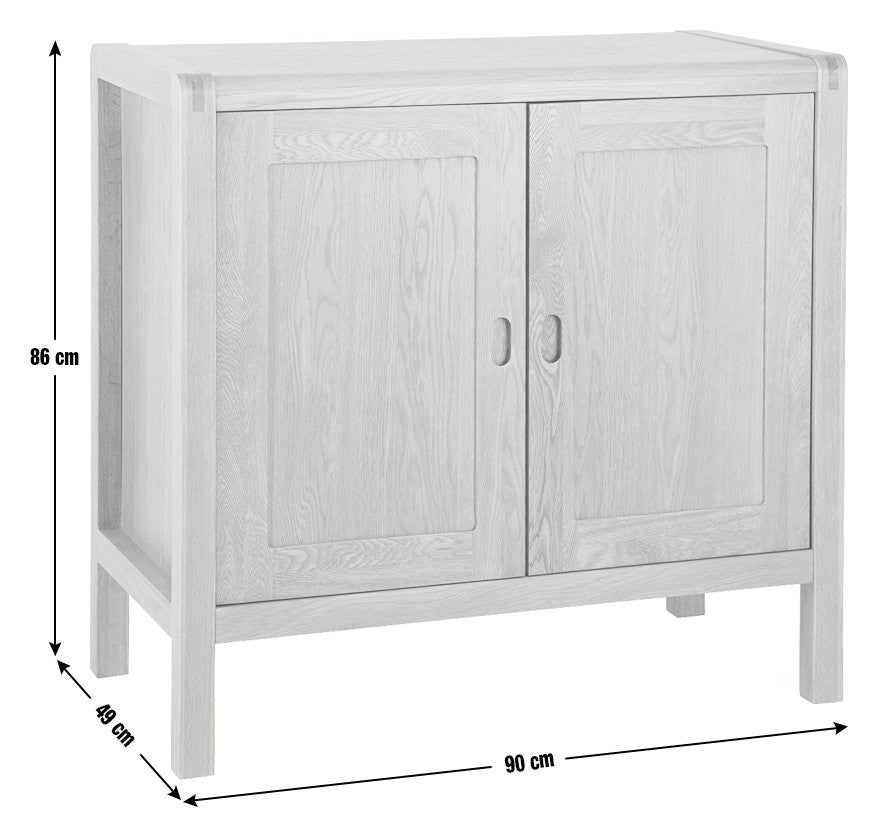 Radius 2 Door Oak Sideboard - Natural | Exclusively Living Storage