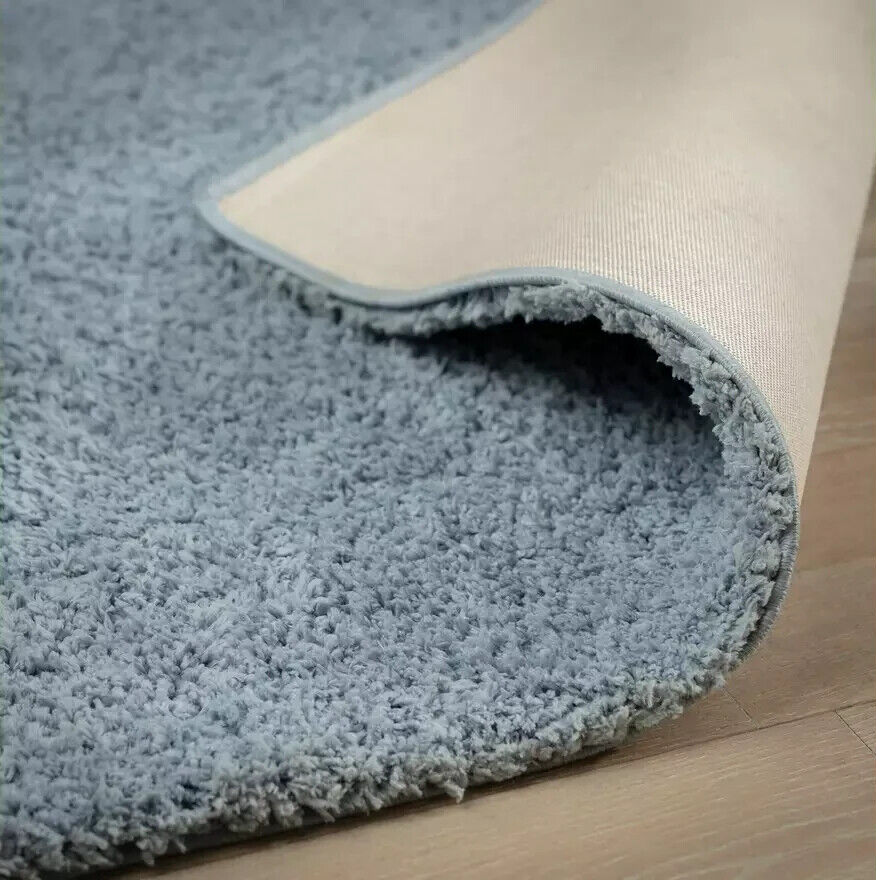 Recycled Cosy Plain Shaggy Rug - 120x170cm - Blue
