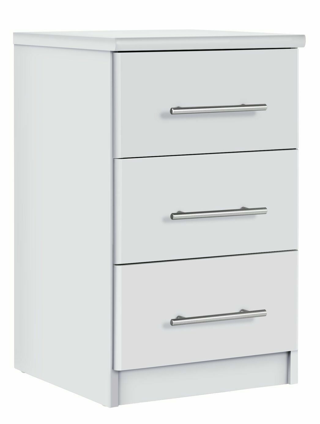 Normandy 3 Drawer Bedside Cabinet - White ( B Grade 36233 )