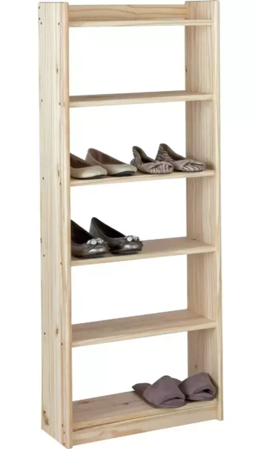 Home Narrow Shelving Unit Pine | Slim Storage Shelving Rack Furniture