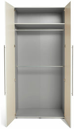 Atlas 2 Door Tall Wardrobe - White | Clean Modern Aesthetic