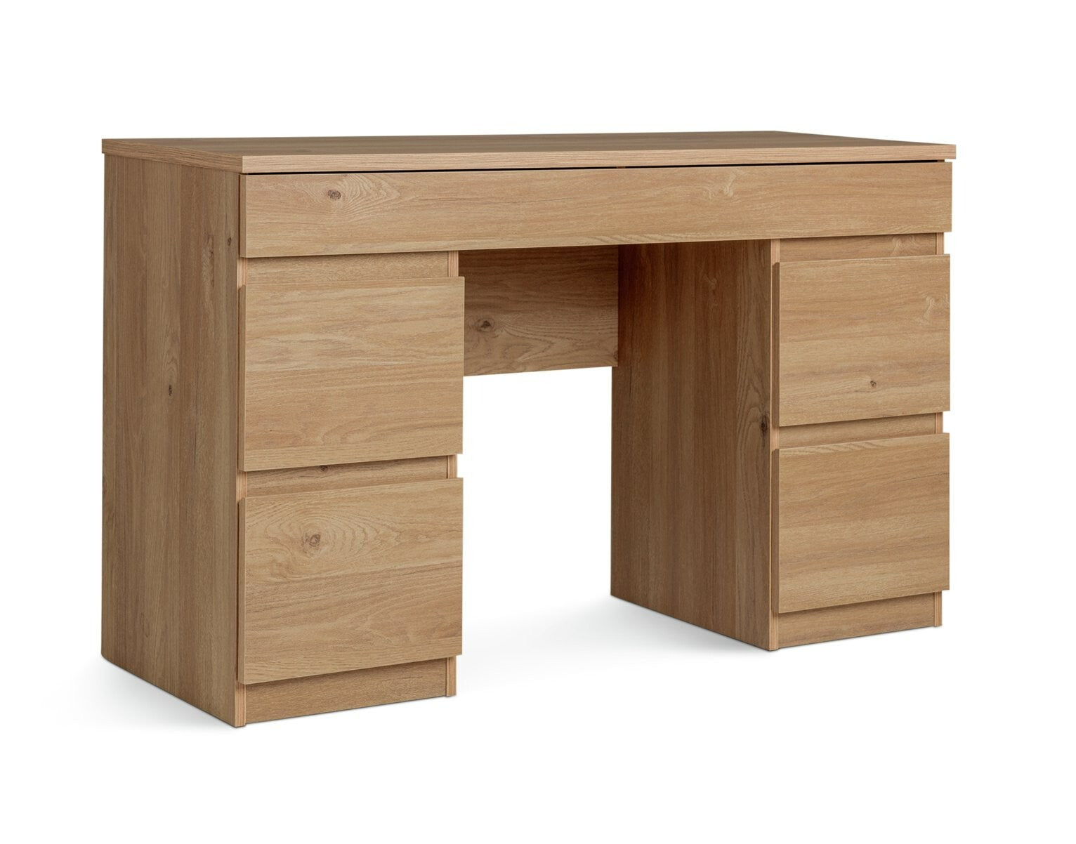 Jenson Double Pedestal Dressing Table - Oak