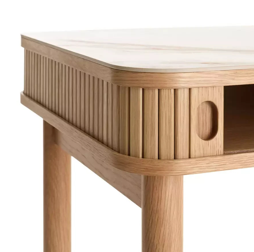 Lex Console Desk Natural | Home Office Workstation Desk Table