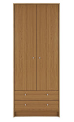 Malibu 2 Door 2 Drawer Wardrobe - Oak Effect ( B Grade )