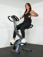Davina McCall Folding Exercise Bike with Resistance Bands | Home Fitness Cardio