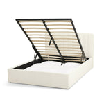 Home Pandora Double End Lift Ottoman Bed - White | Luxury Bedroom Upgrade