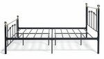 Home Yani Kingsize Metal Bed Frame Black | Sturdy Durable Mattress Support Base