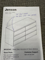 Jenson 6 Drawer Chest - Black Oak Effect (B GRADE 1028)