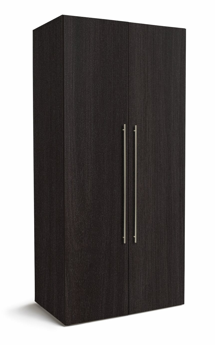 Atlas 2 Door Wardrobe - Black & Brown (B Grade)