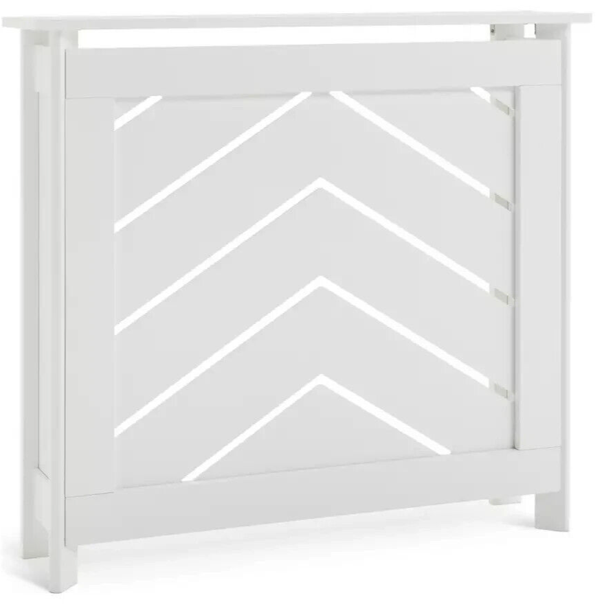 Habitat Chevron Mini Radiator Cover - White | Decorative Cover Wall Mounted