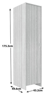 Seville 1 Door Wardrobe - White ( B Grade  )