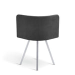 Elsie Black Dining Table & 4 Charcoal Chairs | Ultra-modern Mealtime Setting