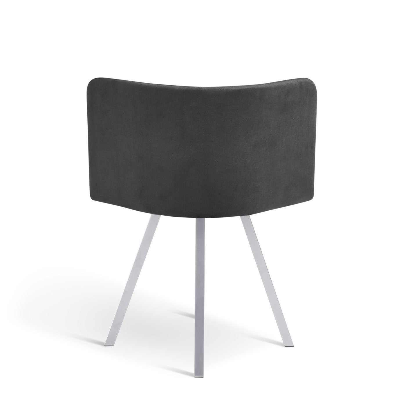 Elsie Black Dining Table & 4 Charcoal Chairs | Ultra-modern Mealtime Setting
